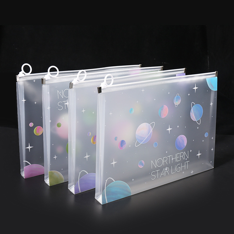 Supply Of Office Stationery - 4/12pcs A4 Space Zipper Folder File