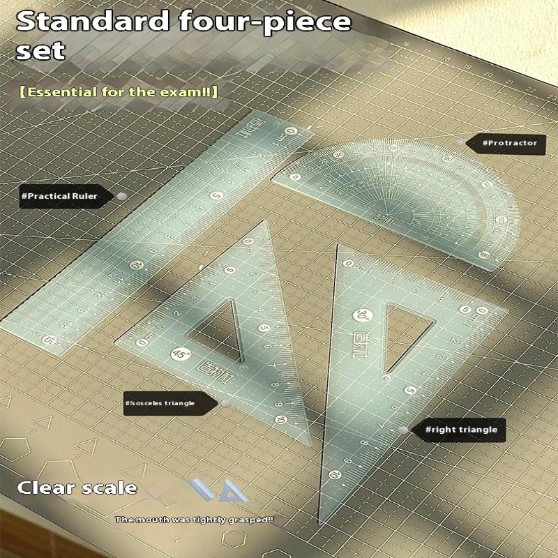 4PCS/Set 15CM Jelly Ruler Set  - огляд і ціна Ruler Set Transparent
