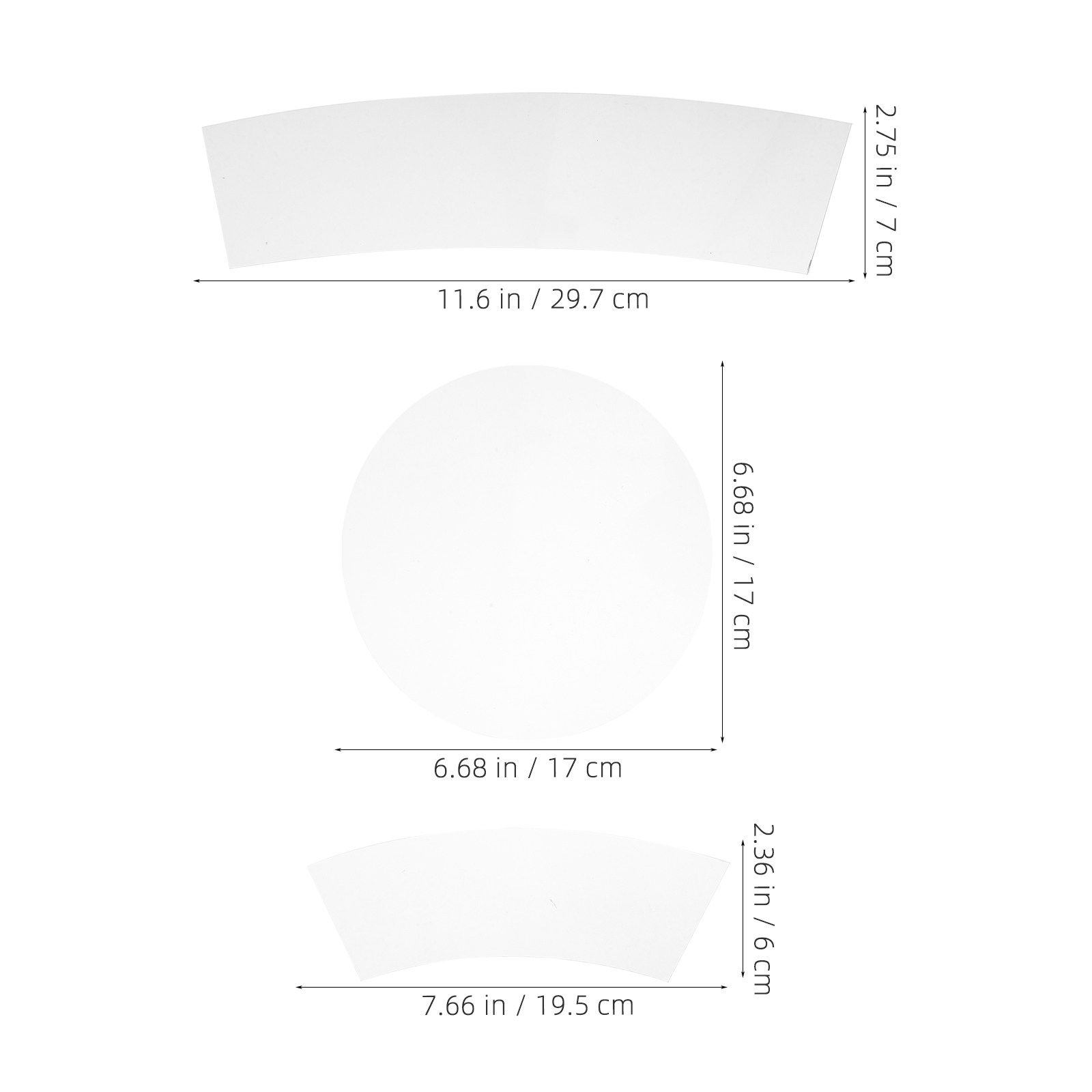 3Pcs Transparent Acrylic Quilt - огляд і ціна Ruler Set Transparent