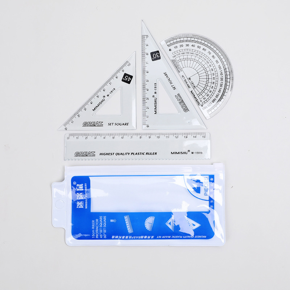 Transparent Plastic Ruler Set  - огляд і ціна Ruler Set Transparent