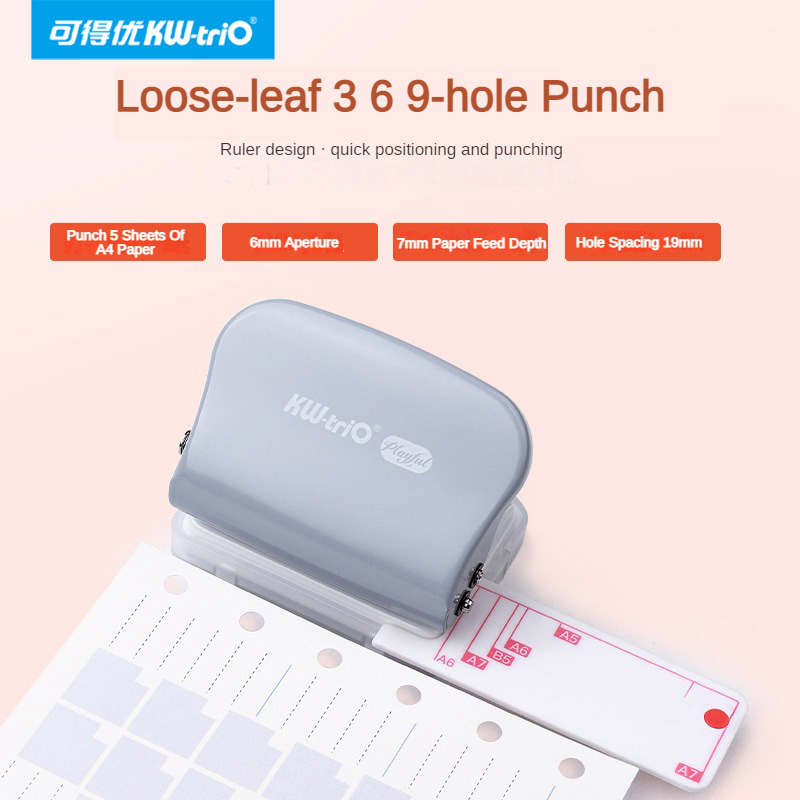 KW-Trio A5 B5 A6 3Hole 6Hole 9 - огляд і ціна Paper Punch 3 Hole