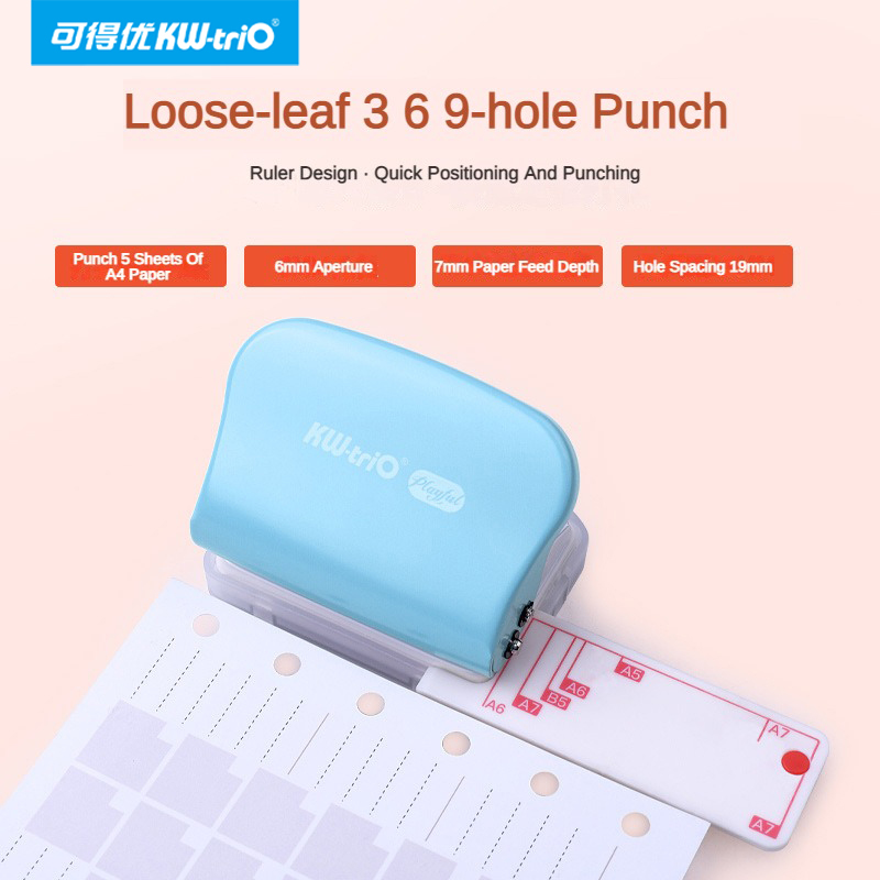 KW-Trio A5 B5 A6 3Hole 6Hole 9 - огляд і ціна Paper Punch 3 Hole
