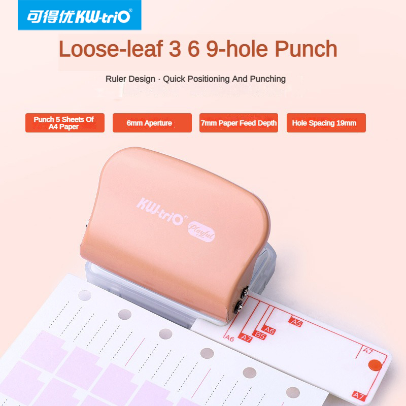 KW-Trio A5 B5 A6 3Hole 6Hole 9 - огляд і ціна Paper Punch 3 Hole