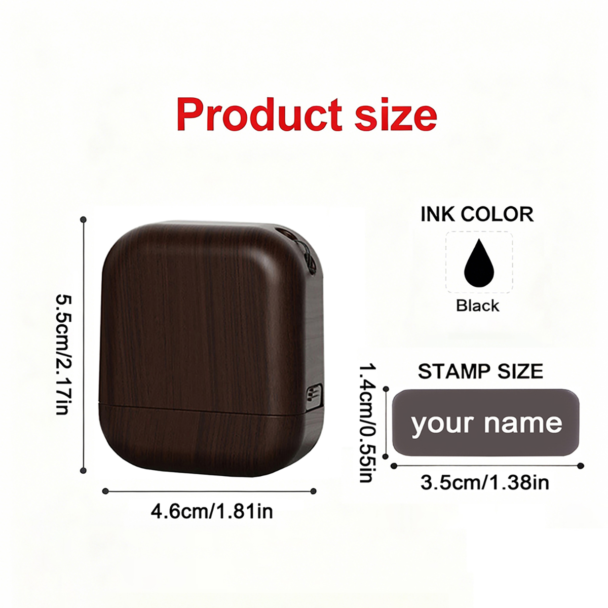 Personalized Plastic Wood Grai - огляд і ціна Self Inking Stamp