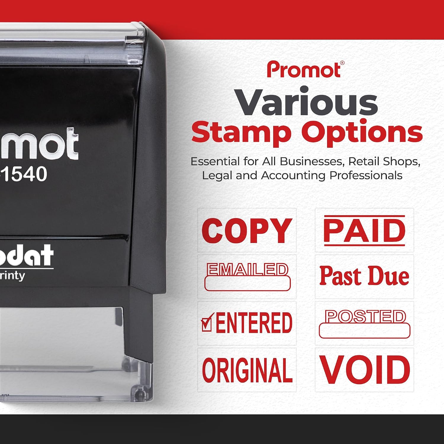 Self-Inking Paid Stamp Red Ref - огляд і ціна Self Inking Stamp