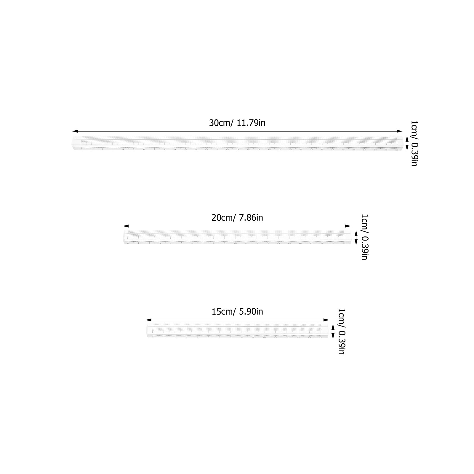 3Pcs Transparent Drawing Ruler - огляд і ціна Ruler Set Transparent